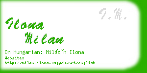 ilona milan business card